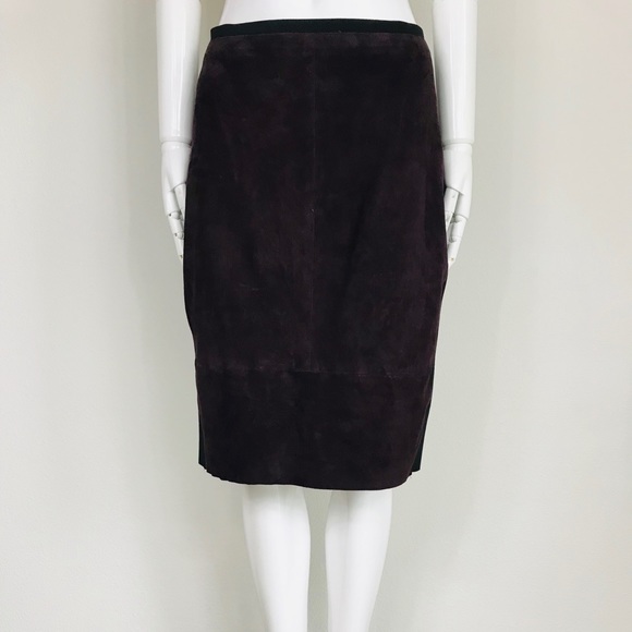 ELIE TAHARI Vincetta lamb suede skirt